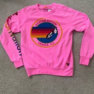 COPY - Pink aviator nation sweator